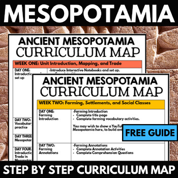 Preview of Mesopotamia Unit - Curriculum Map - Pacing Guide - Ancient Mesopotamia Unit
