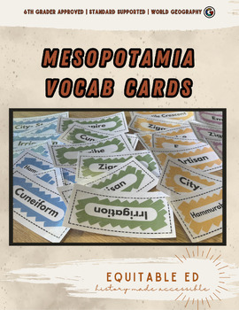 Preview of Mesopotamia: Vocabulary Cards