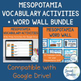 Mesopotamia Vocabulary Activity Set and Word Wall Bundle