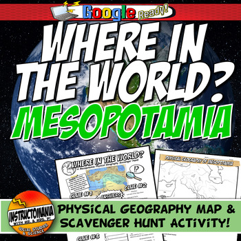 Preview of Ancient Mesopotamia Map Activity & Scavenger Hunt: Where in the World Geography