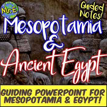 Preview of Mesopotamia & Ancient Egypt PowerPoint and Notes PLUS Teacher Guide