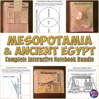 Preview of Ancient Egypt & Mesopotamia Interactive Notebook Activities, Readings, Projects