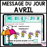 Message du Jour avril | French Message of the Day April
