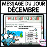 Message du Jour décembre | French Message of the Day December