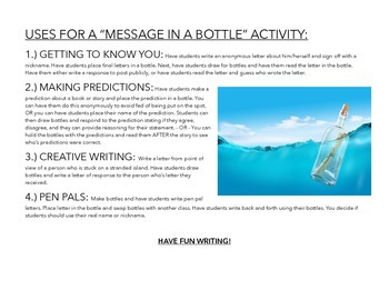 essay story about message in a bottle