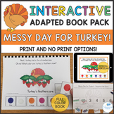 Fall Thanksgiving Interactive Book Print and No Print Spee