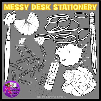 messy office clipart