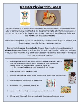 Preview of Messy Play with Food - Sensory Processing Difficulties and Eating