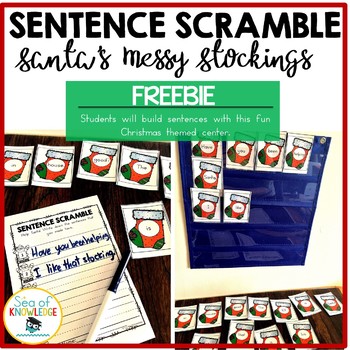 Preview of Sentence Scramble - Santa's Stockings