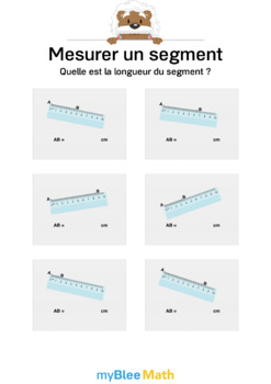 Preview of Mesurer un segment 2 - Mesures en centimètres "et demi"