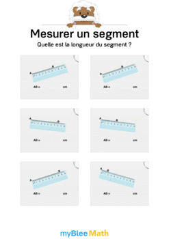 Preview of Mesurer un segment 3 - Mesures en centimètres