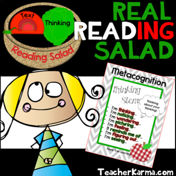 Preview of Metacognition Real Reading Salad Comprehension Strategy Activity ~ RTI