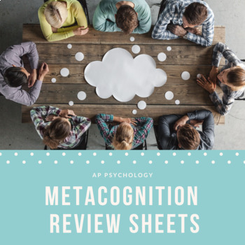 Preview of Metacognition Review Sheets | AP Psychology Exam/Unit Study Guides