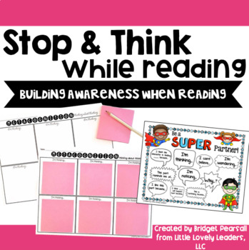 Preview of Stop and Think While Reading Activity and Discussion Helper (Metacognition)