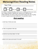 Metacognition Two-step Close Read