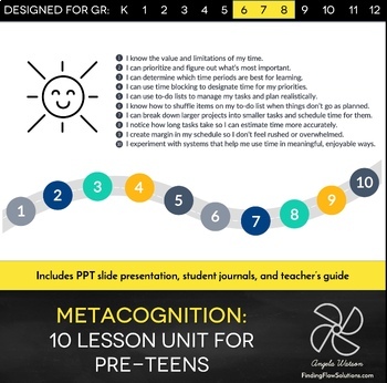 Preview of Metacognition and Perspective: 10 lessons with PPT and student journals