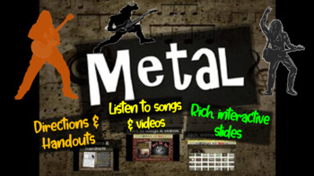 Preview of Metal: A comprehensive & engaging Music History PPT (links, handouts & more)