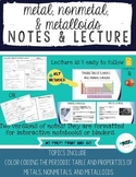 Metal, Nonmetal, and Metalloid Lecture and Guided Notes