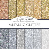 Metallic Glitter Textures Background Digital Paper scrapbo