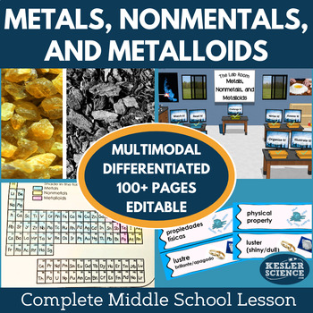 Preview of Metals Nonmetals Metalloids Complete 5E Lesson Plan