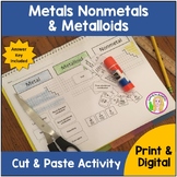 Metals, Nonmetals, Metalloids (cut & paste) Activity