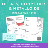 Metals, Nonmetals and Metalloids - Interactive Notes & PowerPoint