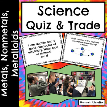 Preview of Metals Nonmetals Metalloids | Periodic Table Activity | Quiz and Trade