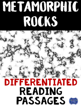 Preview of Metamorphic Rocks Differentiated Reading Passages & Questions