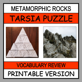 Preview of METAMORPHIC ROCKS Tarsia Puzzle | Print, Cut & Ready to Go