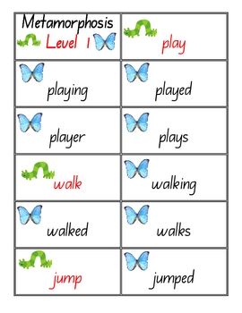 Preview of Metamorphosis Spelling - Literacy Centre Activity - 15 pages