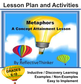 Preview of Metaphor Lesson Plans & Activities: Discovery Learning / Concept Attainment