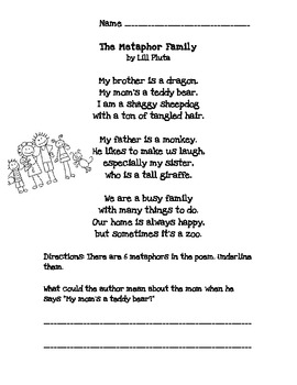 metaphor poems about family