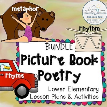 Preview of Metaphor, Rhyme, Rhythm Poetry Lessons BUNDLE based on Picture Books