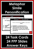 Metaphor, Simile, and Personification - 24 Task Cards and 