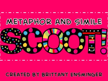 Preview of Metaphor and Simile Scoot! Game