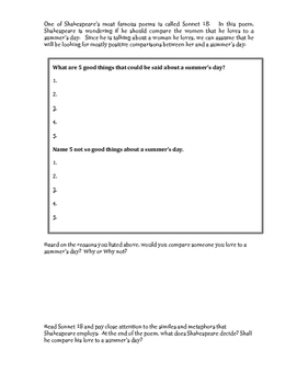 Simile And Metaphor In Shakespeare Sonnets Essay