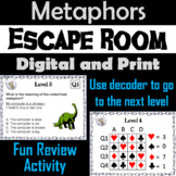 Metaphors: ELA Escape Room - English  (Figurative Language