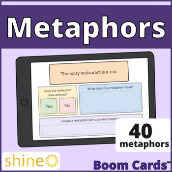Preview of Metaphors Figurative Language, Figures of Speech, Literary Devices, Questions