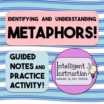 Preview of Metaphors: Guided Notes, Practice Questions, and Close Reading Poetry Activity