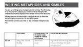 Metaphors Similes and Hyperboles Analyse and Writing Worksheet