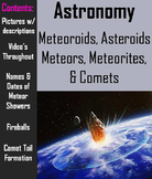 Comets, Meteors, Meteoroids, Meteorites, & Asteroids - Int