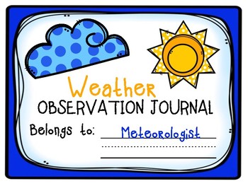 Preview of Meteorologist Weather Observation Journal Notebook