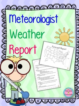 Meteorologist and Weather Report by Tick Tock Curriculum | TpT