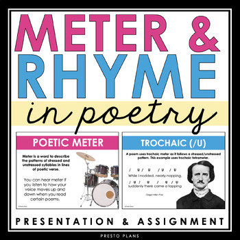 Preview of Meter and Rhyme in Poetry Presentation and Assignment - Poetic Form