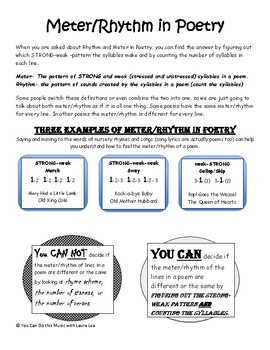 Preview of Meter and Rhythm in Poetry Made Easy!