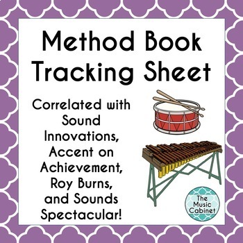 Preview of Percussion Method Book Tracking Sheet