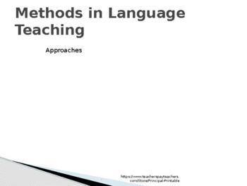 Preview of Methods in Language Teaching presentation PD (editable)