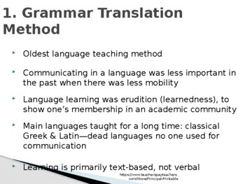 Methods in Language Teaching presentation PD (editable) by Principal ...