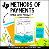 Methods of Payment Card Sort Activity | Credit & Debit Car