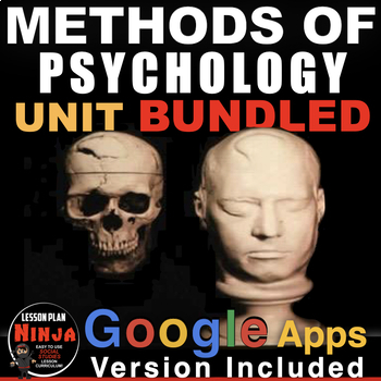 Preview of Methods of Psychology Unit: PPTs, Guided Notes, Worksheets, Test + Google Apps